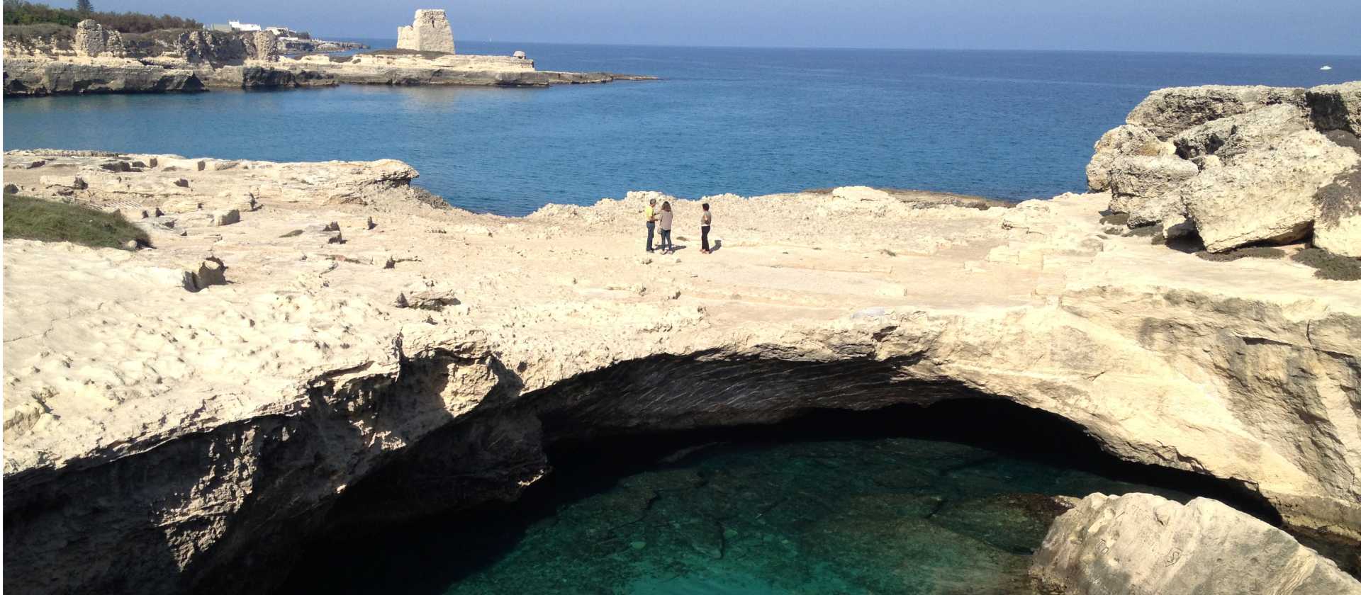 Half way along the coast between Lecce and Otranto, a magnificent rock pool connected to the sea | Kate Baker