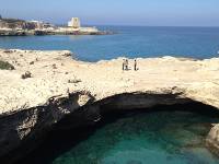 Half way along the coast between Lecce and Otranto, a magnificent rock pool connected to the sea |  <i>Kate Baker</i>