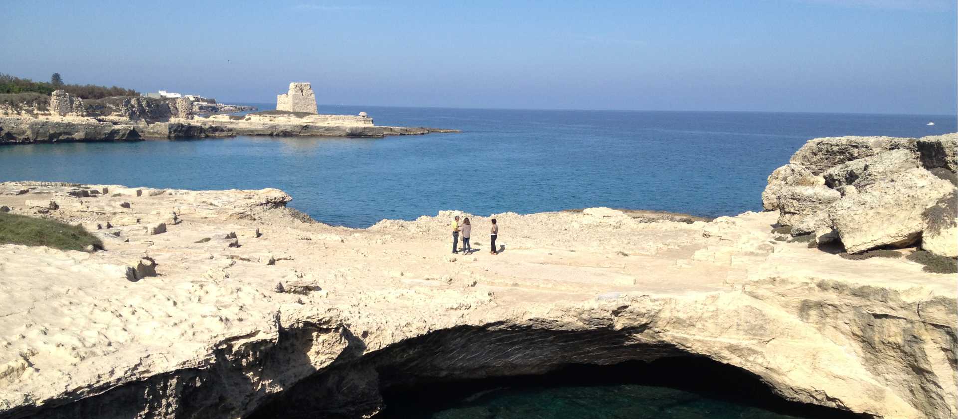 Half way along the coast between Lecce and Otranto, a magnificent rock pool connected to the sea | Kate Baker