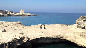 Half way along the coast between Lecce and Otranto, a magnificent rock pool connected to the sea