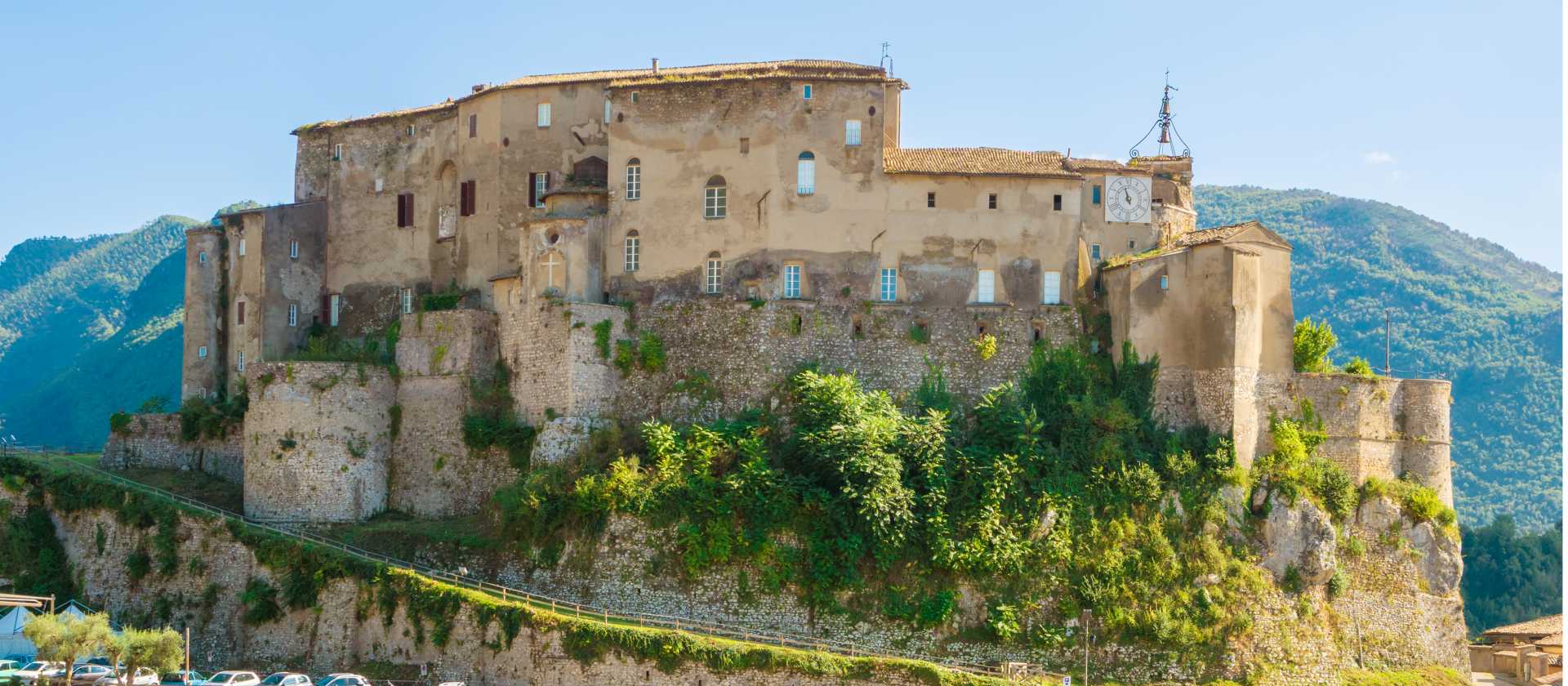 The medieval town of Subiaco in Italy