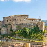 The medieval town of Subiaco in Italy