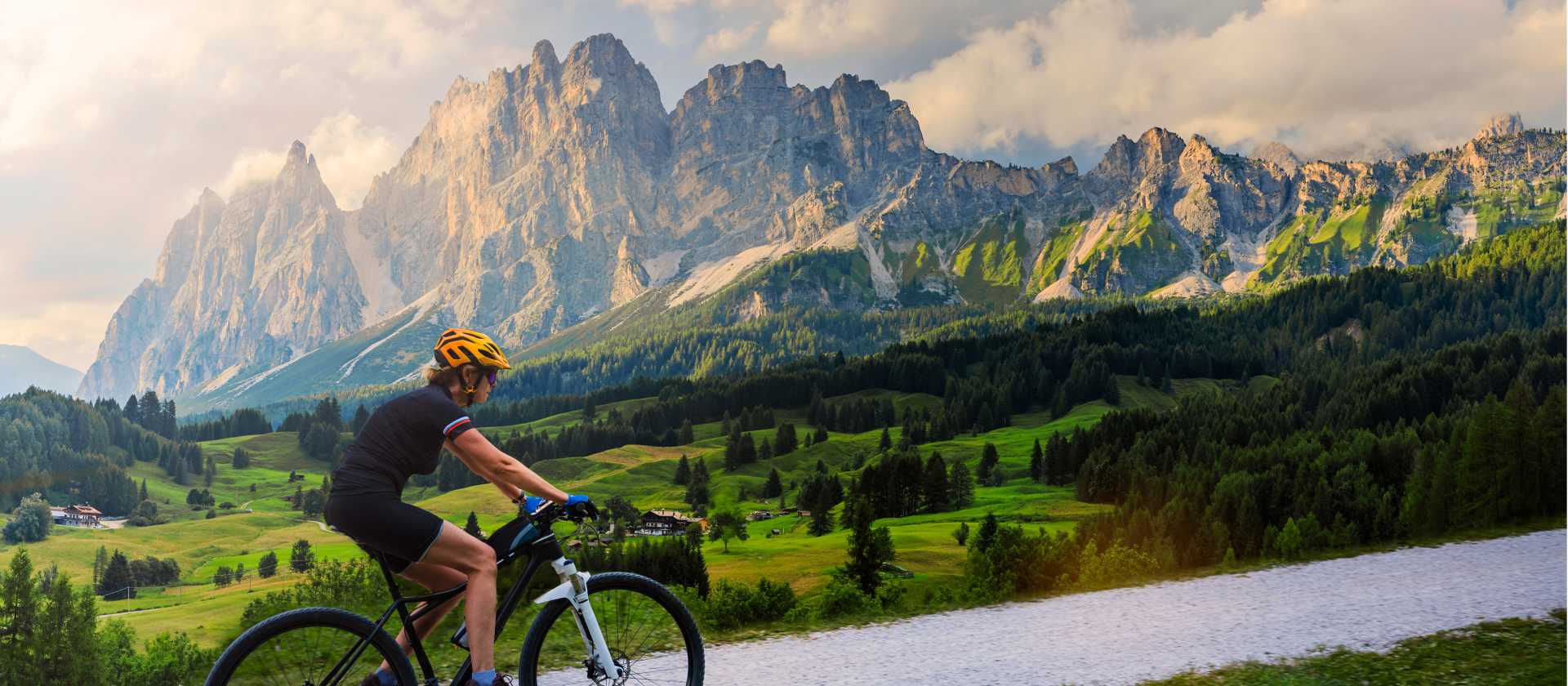 Ride with amazing views of the Dolomites