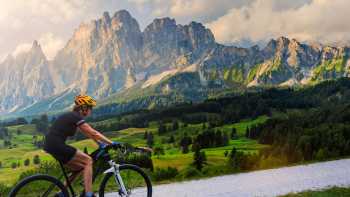 Ride with amazing views of the Dolomites
