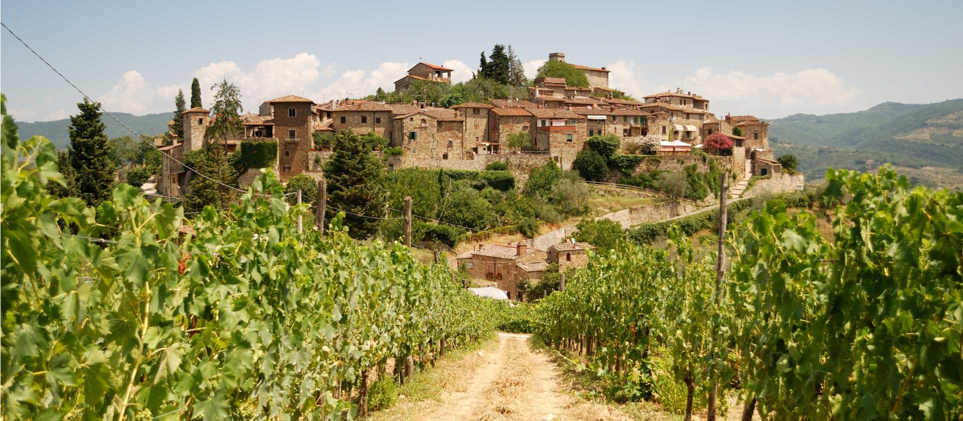 From the vineyards to Montefioralle in Tuscany