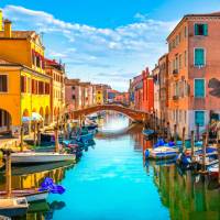 View of the canals in Chioggia, Veneto