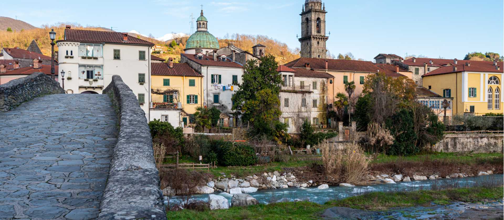 The ancient town of Pontremoli in Italy