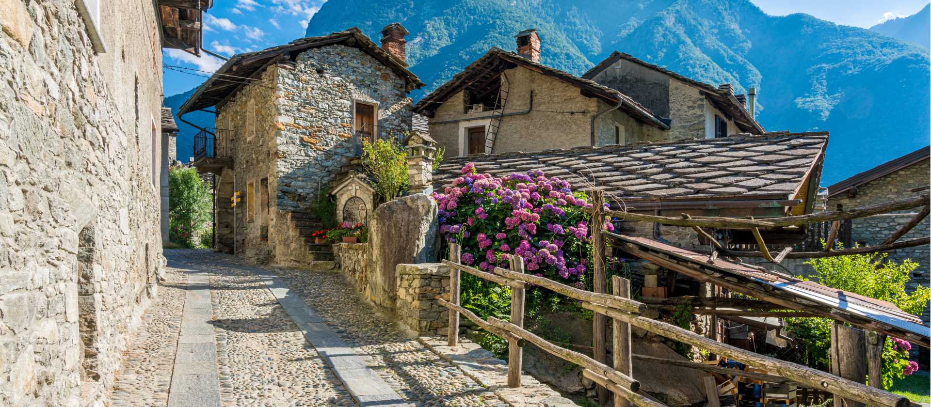 The beautiful village of Arnad in the Aosta Valley