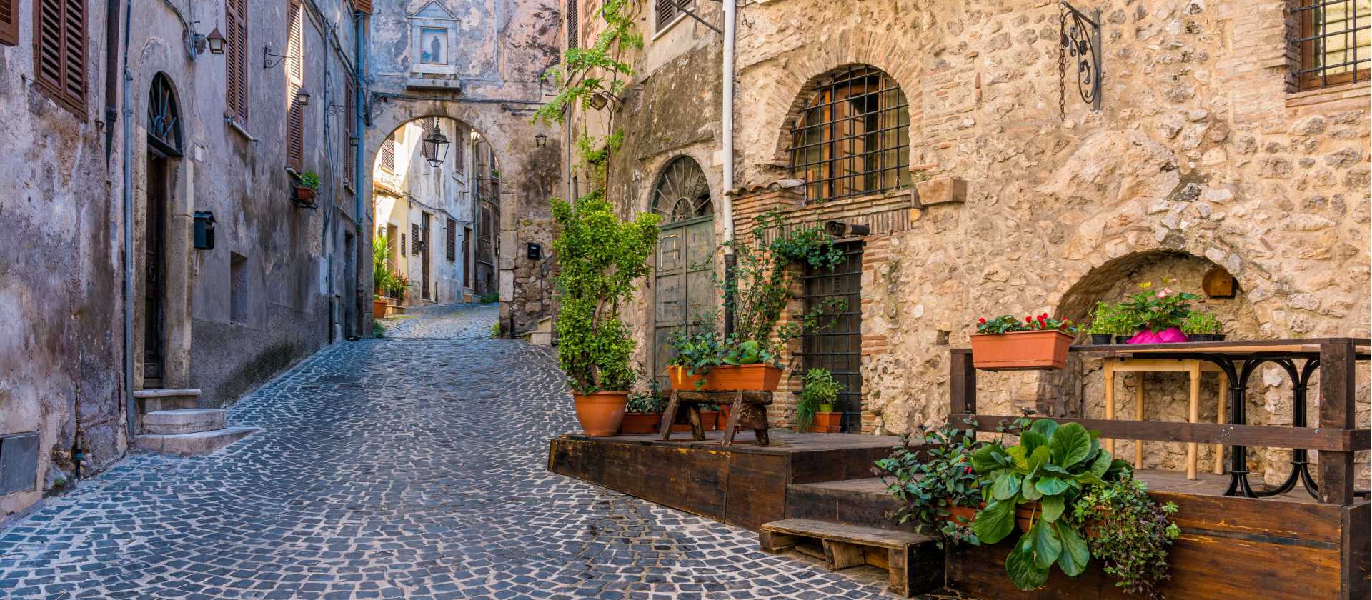 Charming village of Palombara Sabina in Italy