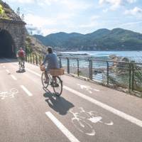 Stunning bike path along the Italian Riviera