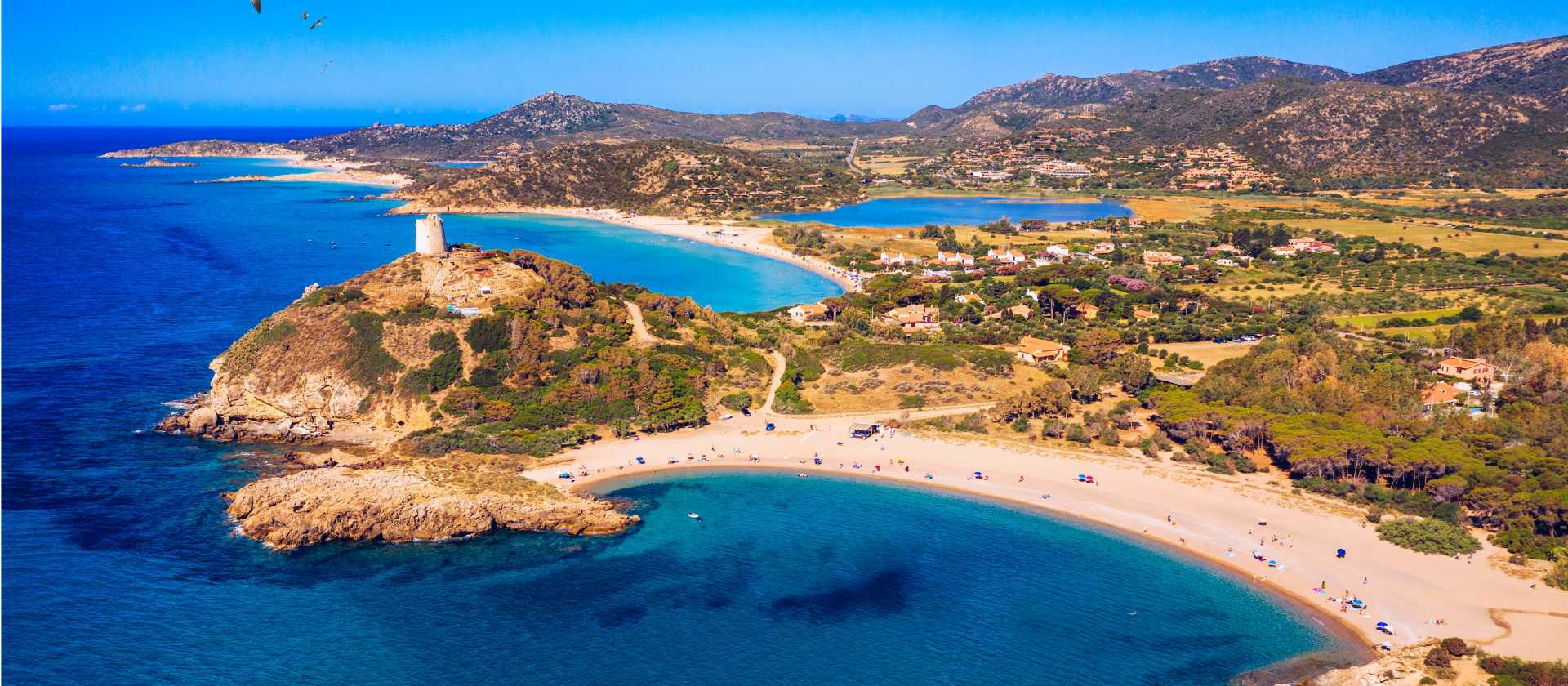 Torre di Chia from above