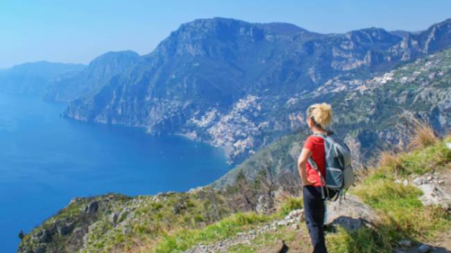 Soak up the Path of the Gods, the famous trail on the Amalfi Coast.