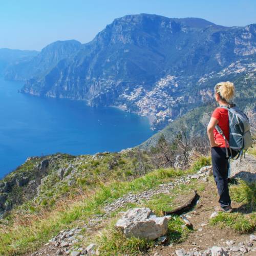 Soak up the Path of the Gods, the famous trail on the Amalfi Coast.