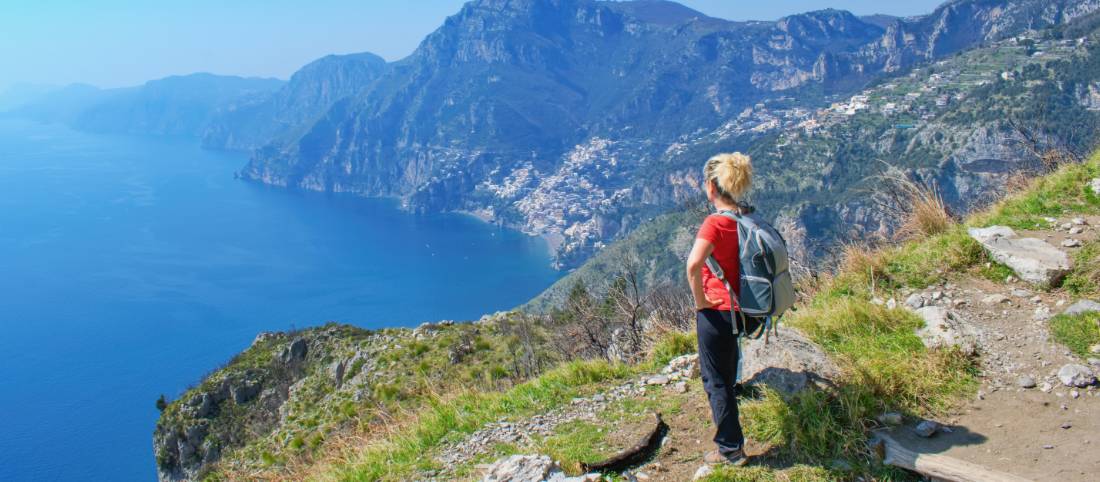 Soak up the Path of the Gods, the famous trail on the Amalfi Coast.