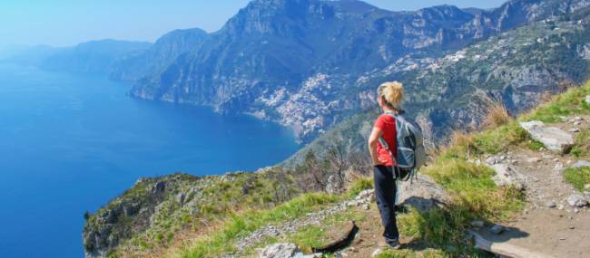 Soak up the Path of the Gods, the famous trail on the Amalfi Coast.