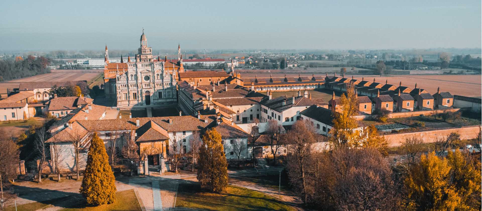 The Certosa di Pavia, a historical monumental complex in Pavia