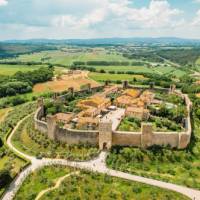 The charming village of Montereggioni in Tuscany