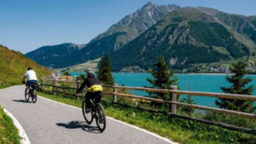 Cycling in South Tyrol region of Italy