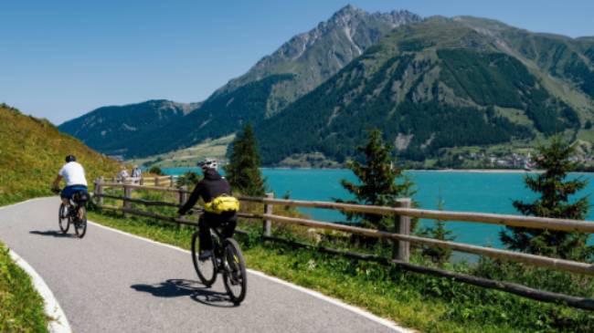 Cycling in South Tyrol region of Italy