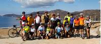 Cycling group on Sardinia's south coast