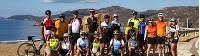 Cycling group on Sardinia's south coast