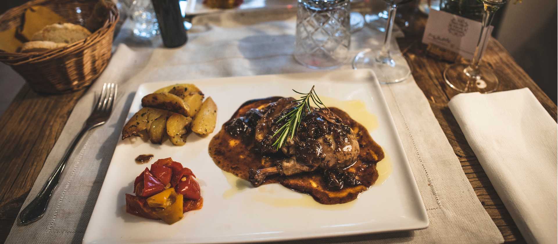A tasty meal is part of the experience on the Via Francigena | Tim Charody