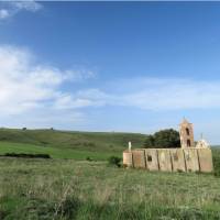 the ruin of a church on the Magna Via Francigena Sicily