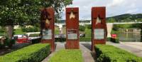 Schengen Agreement monument in Schengen, along the Moselle River