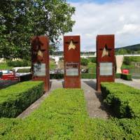 Schengen Agreement monument in Schengen, along the Moselle River