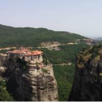 The extraordinary sight of Meteora's monastery topped pinnacles