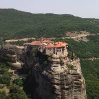 The extraordinary sight of Meteora's monastery topped pinnacles