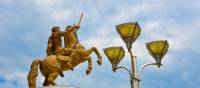 Visit Skopje, home to a 22-metre-high bronze statue of Alexander the Great