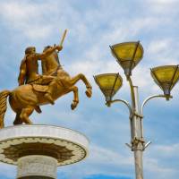 Visit Skopje, home to a 22-metre-high bronze statue of Alexander the Great
