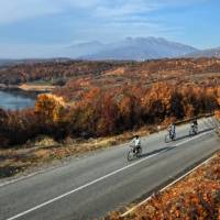 Cycling along Debar Lake, Macedonia