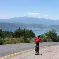 Cycling in Macedonia towards Greece