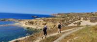 Hikers on coast route from Xlendi to Mgarr