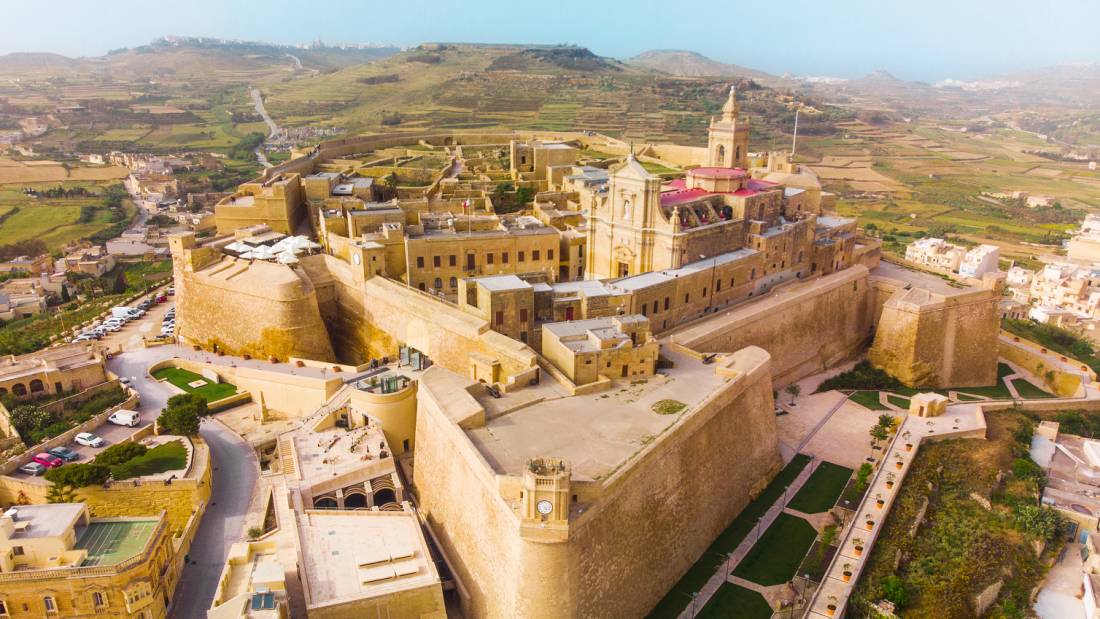 The impressive citadel on Gozo
