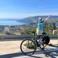 Cyclist above Herceg Novi in Montenegro | Kate Baker