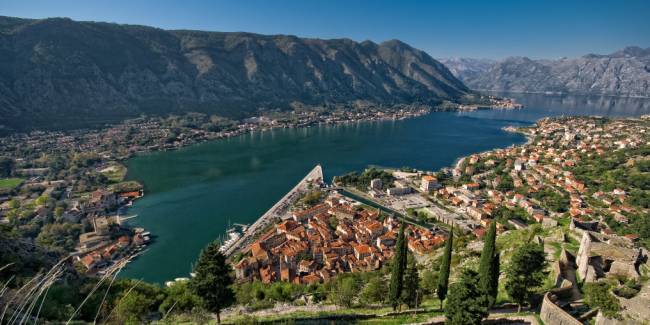 The spectacular views of the Old Town of Kotor in Montenegro