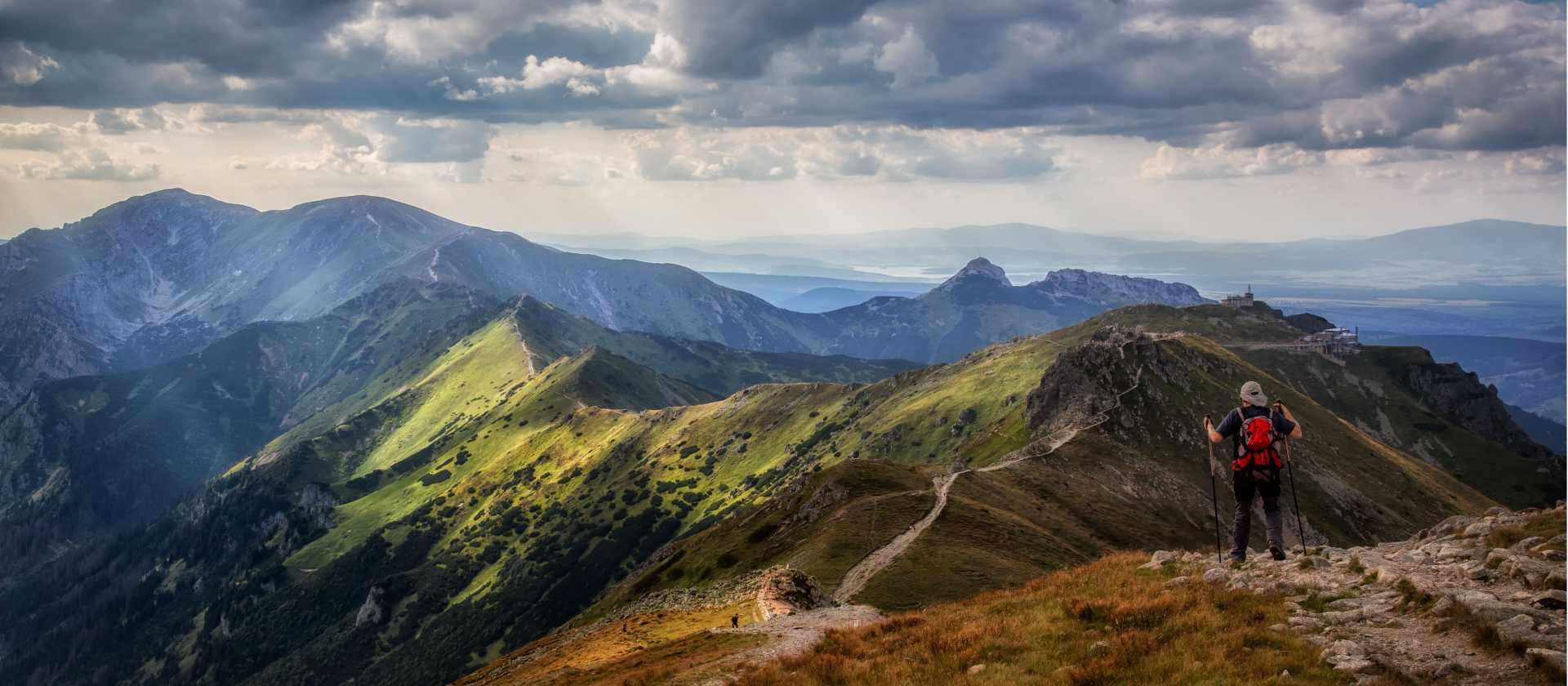 Taking in the spectacular views of the Tatra Mountains in Poland.