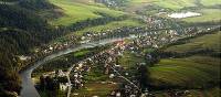 Looking onto the patchwork of Polish villages nestled into the countryside