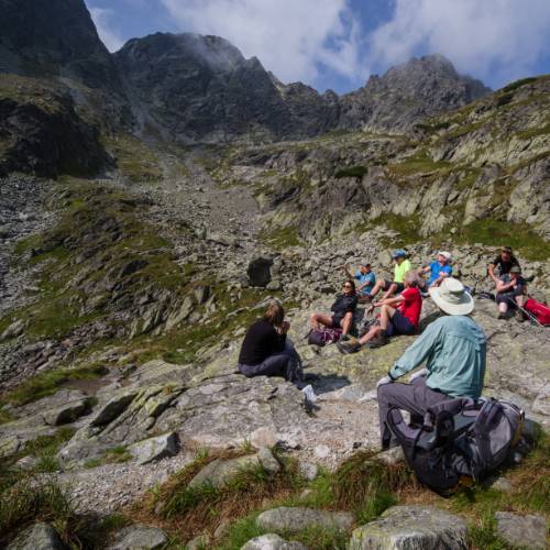 Taking a break in the midst of mountains in Poland