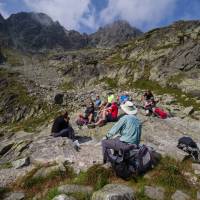 Taking a break in the midst of mountains in Poland