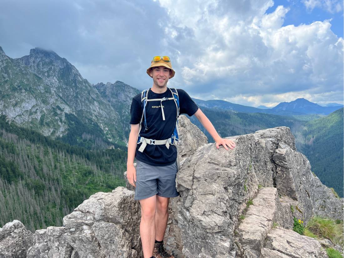 Posing in front of the Carpathian Mountain range |  <i>Kate Baker</i>