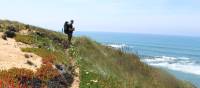 Hiker on the Rota Vicentina in western Portugal