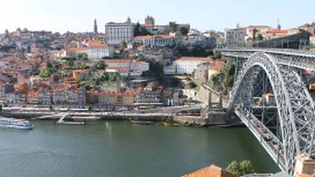 Porto harbour in Portugal