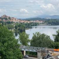 Looking at Tui across the Mino River at the start of your Portuguese Camino walking tour | Tatjana Hayward