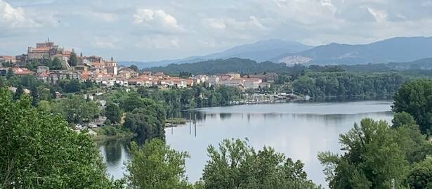 Looking at Tui across the Mino River at the start of your Portuguese Camino walking tour |  <i>Tatjana Hayward</i>