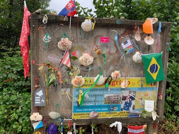 Lost and found board on the Camino |  <i>Tatjana Hayward</i>