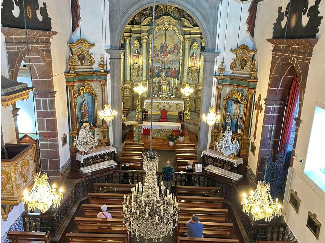 Inside a church on Madeira
